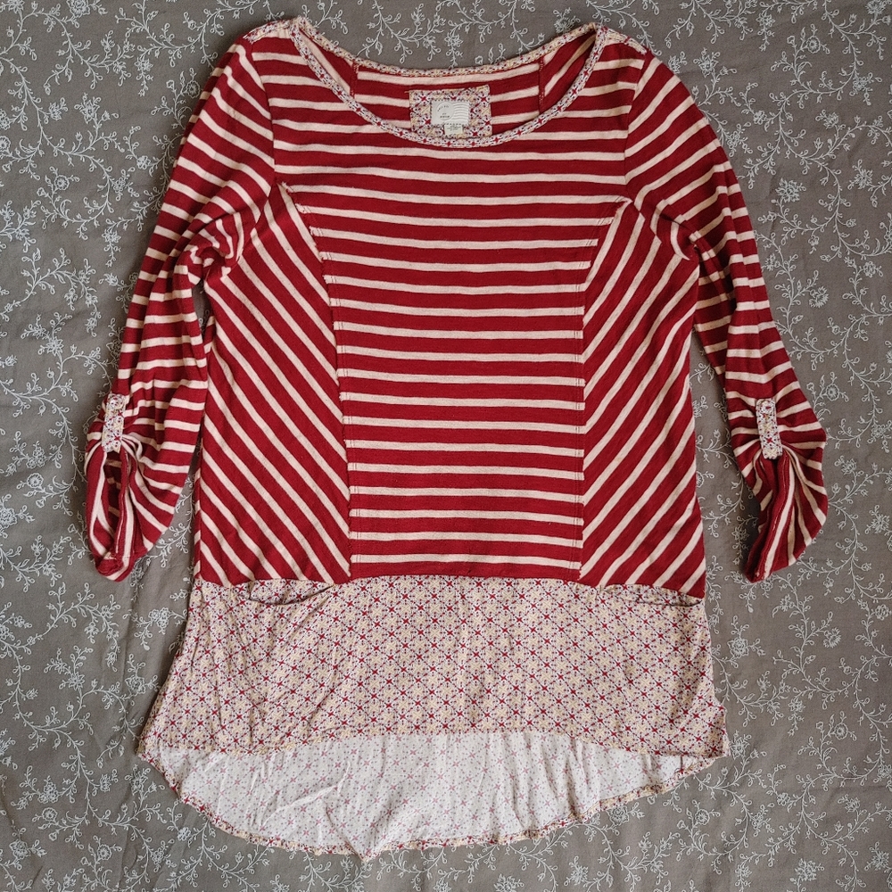 Anthropologie postmark striped pocket tunic